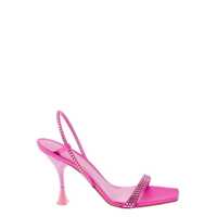 Pantofi cu toc 'Eloise' Pink Andals With Rhinestone Embellishment And Spool Hight Heel In Viscose Blend Woman Femei