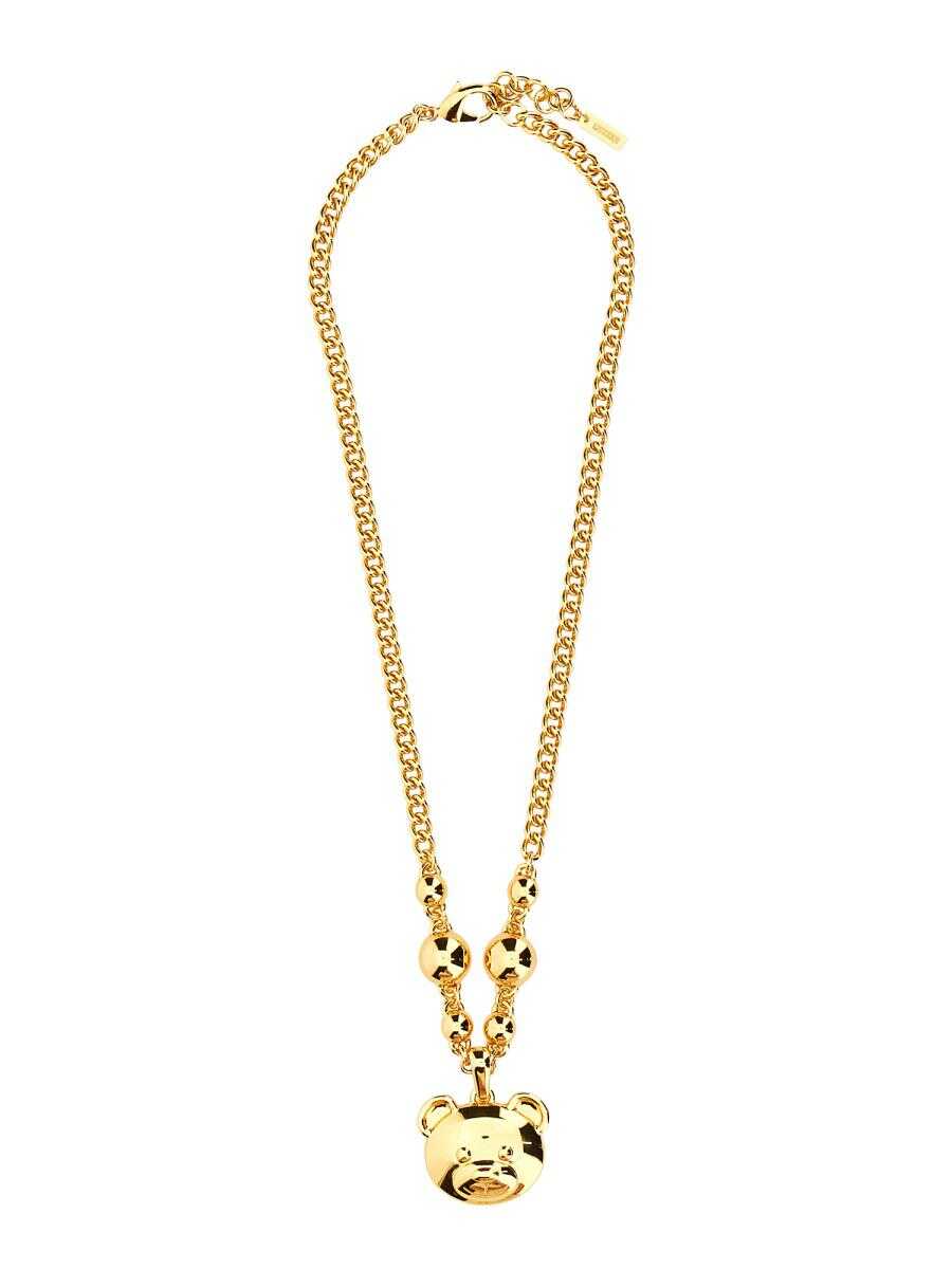 Moschino MOSCHINO COLLANA CON PENDENTE TEDDY GOLD