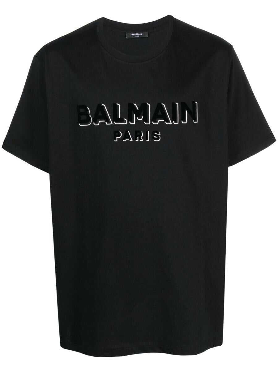 Balmain BALMAIN Logo-print t-shirt Nero e Argento