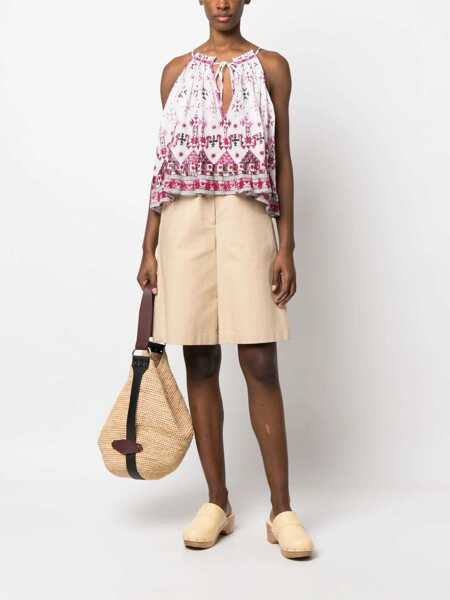 Topuri Isabel Marant Isabel Marant toile Fabino Printed Top WHITE Femei (BM 10873453) 2