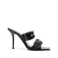 Sandale ALEXANDER MCQUEEN Punk double buckle leather sandals Femei