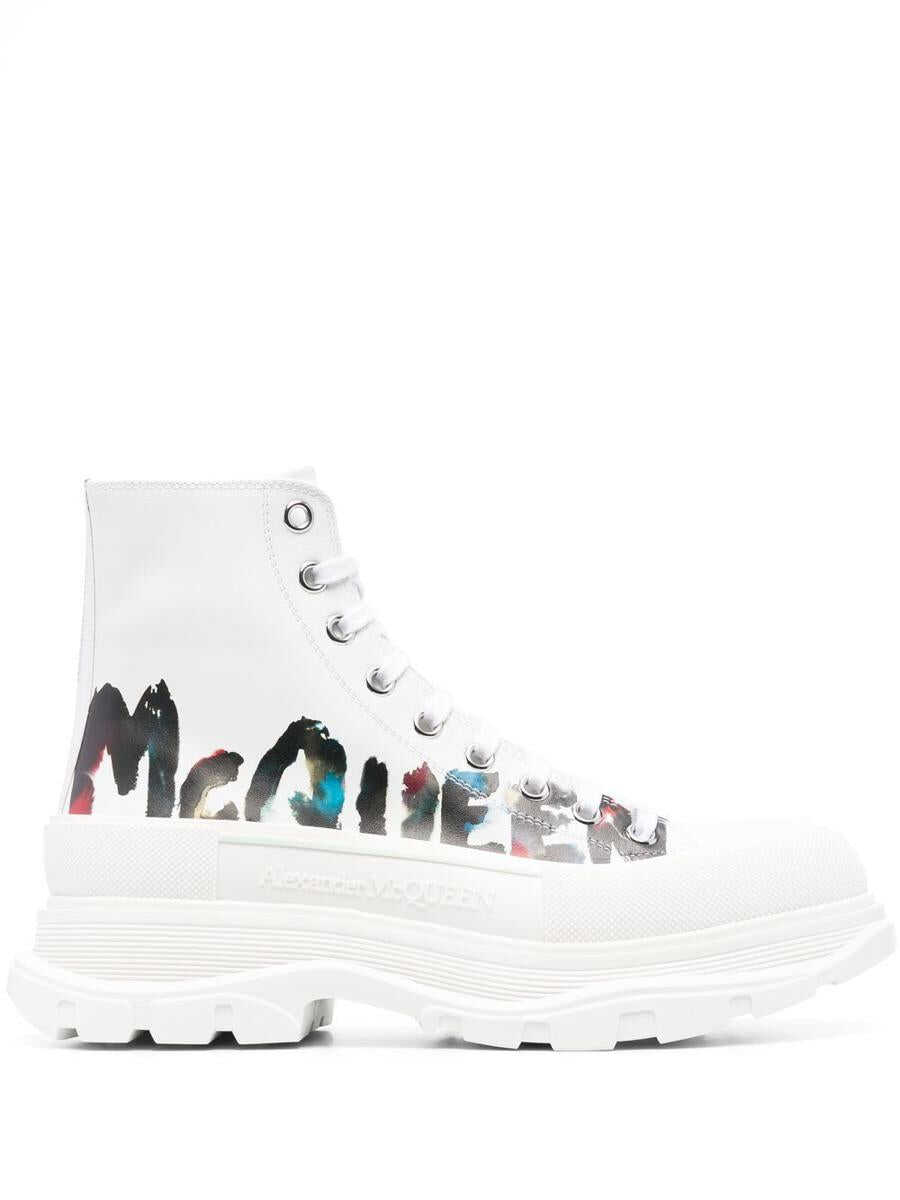 Alexander McQueen ALEXANDER MCQUEEN Tread Slick ankle boots White