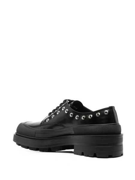 Bocanci Alexander McQueen Alexander McQueen Tread Slick Leather Brogues Black Barbati (BM 10876201) 3