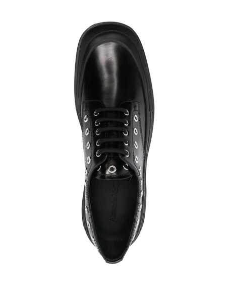 Bocanci Alexander McQueen Alexander McQueen Tread Slick Leather Brogues Black Barbati (BM 10876201) 4