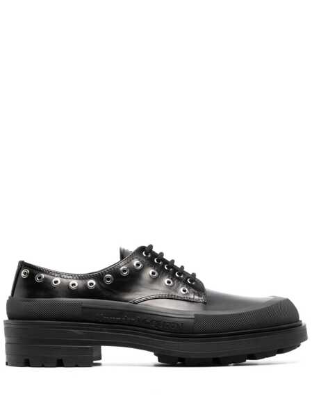 Bocanci Alexander McQueen Alexander McQueen Tread Slick Leather Brogues Black Barbati (BM 10876201) 1