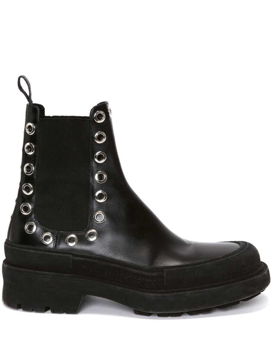 Alexander McQueen ALEXANDER MCQUEEN Tread Slick leather chelsea boots Black