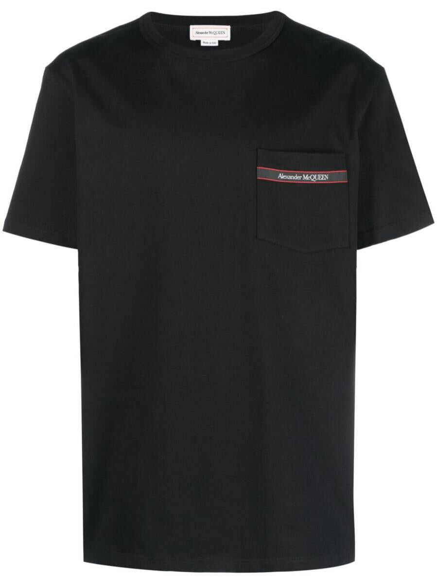 Alexander McQueen ALEXANDER MCQUEEN Logo pocket t-shirt Black