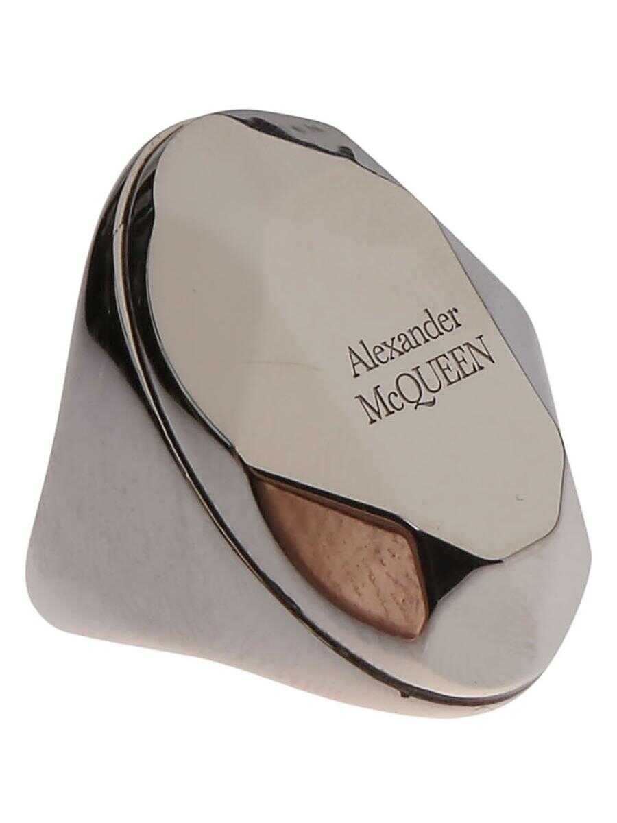 Alexander McQueen ALEXANDER MCQUEEN Stone ring Silver