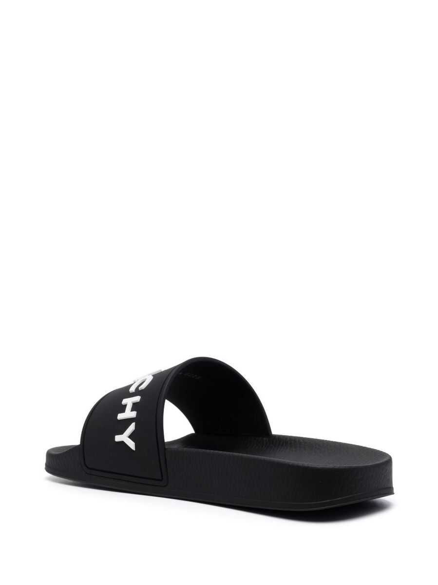 Sandale Givenchy Givenchy Logo Pool Slides Black Femei (BM 10876651) 3