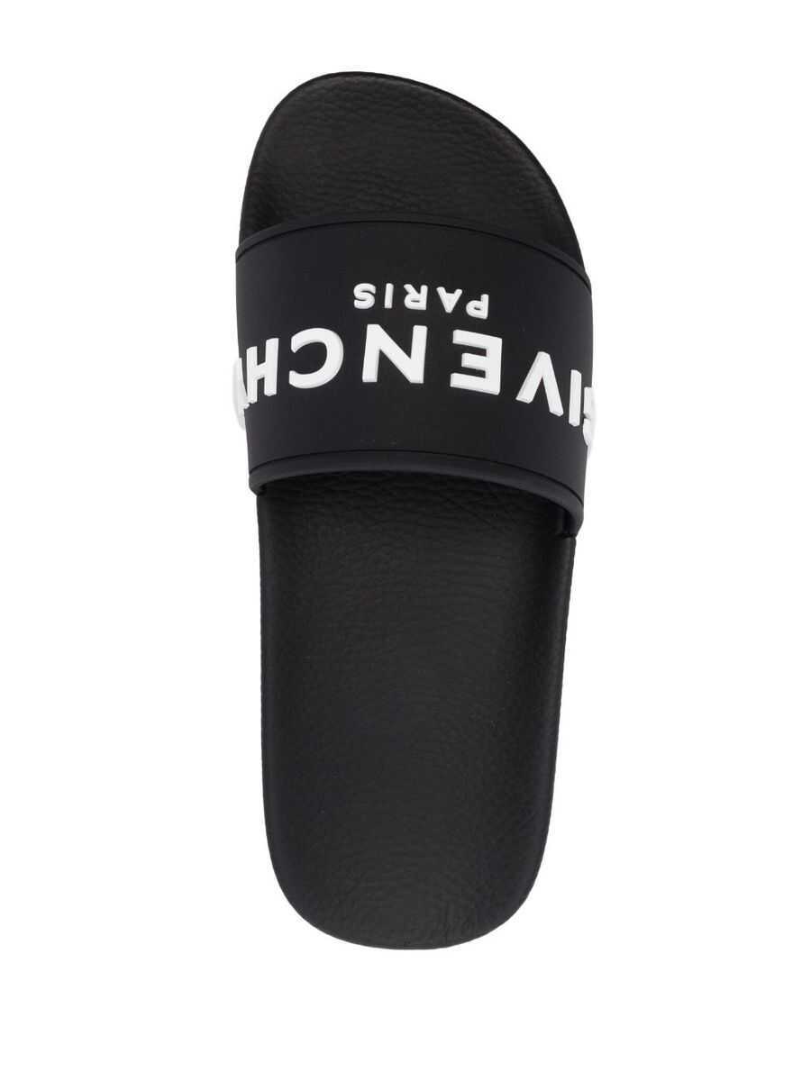 Sandale Givenchy Givenchy Logo Pool Slides Black Femei (BM 10876651) 4