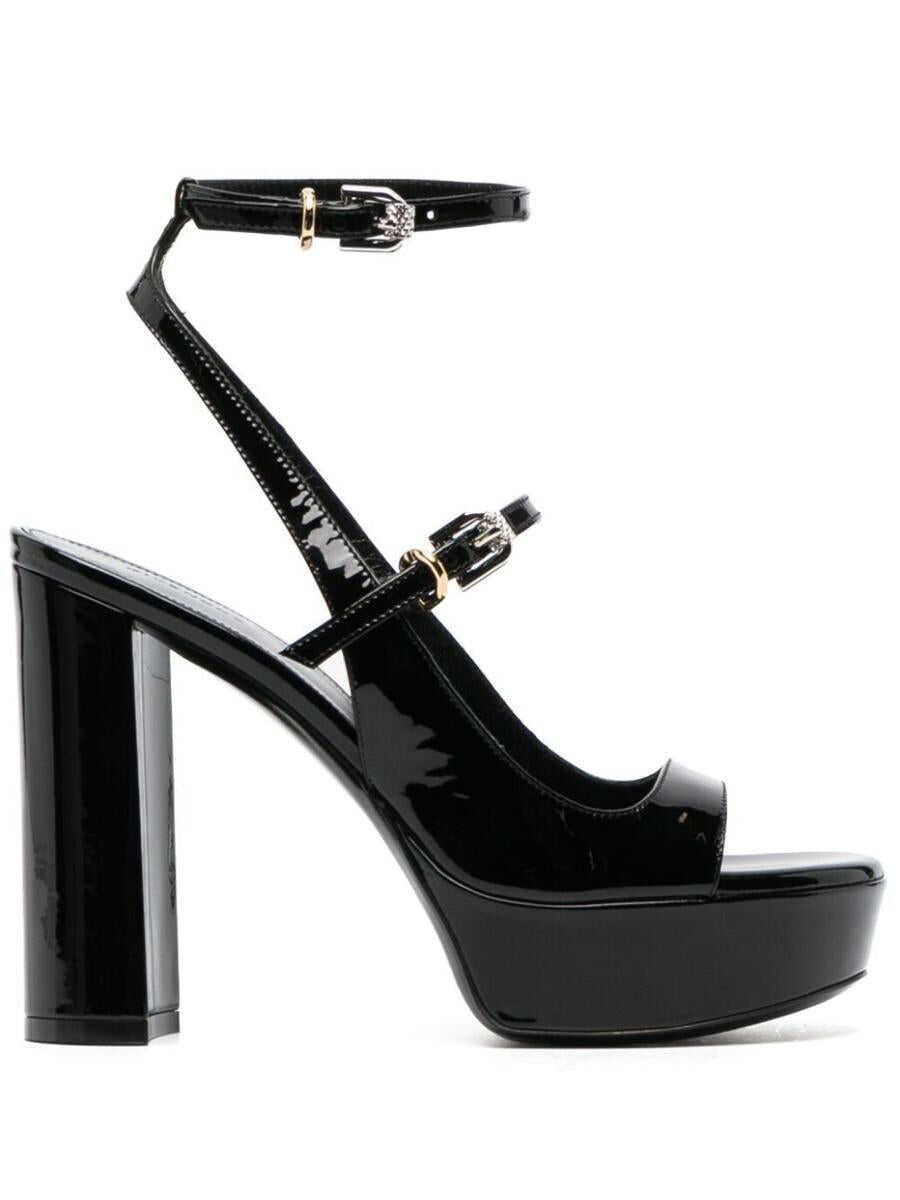 Poze Givenchy GIVENCHY Voyou leather heel sandals Black