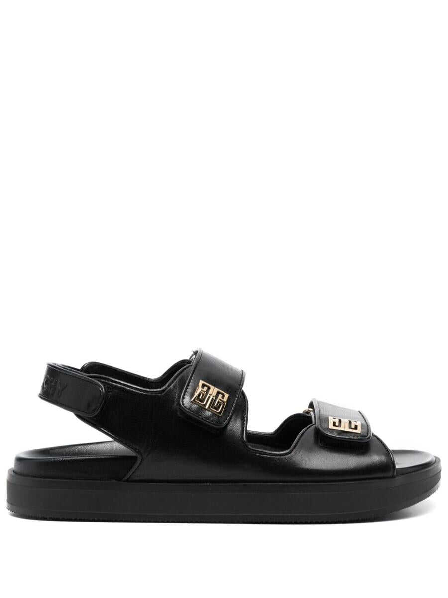 Givenchy GIVENCHY 4G leather strap sandals Black