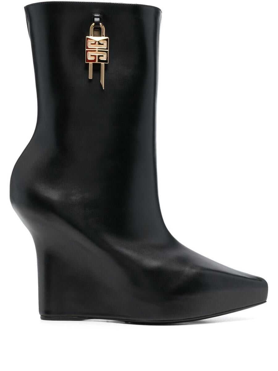Poze Givenchy GIVENCHY G Lock leather boots Black