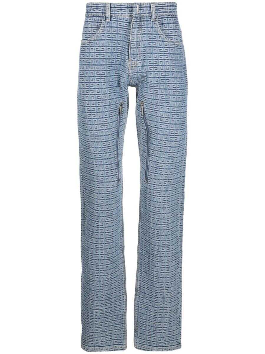 Givenchy GIVENCHY Straight fit denim cotton jeans Clear Blue