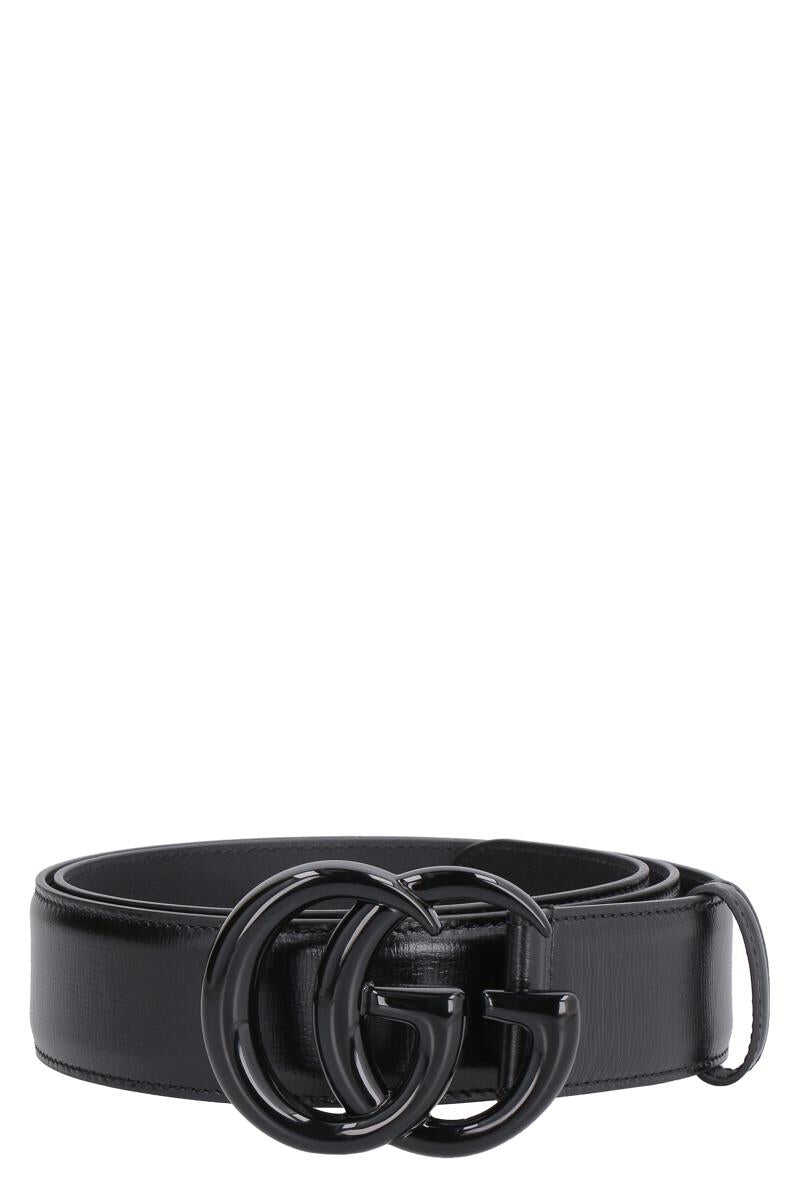 Gucci GUCCI GG MARMONT LEATHER BELT BLACK