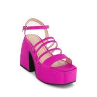 Incaltaminte NODALETO Dama - Pantofi cu toc NODALETO Nodaleto Pink Satin Bulla Chibi Sandals MULTICOLOR Femei (BM 10880260) - B-mall.ro