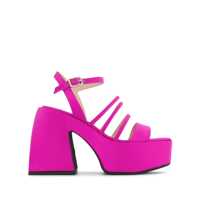 Pantofi cu toc Nodaleto Pink Satin Bulla Chibi Sandals Femei