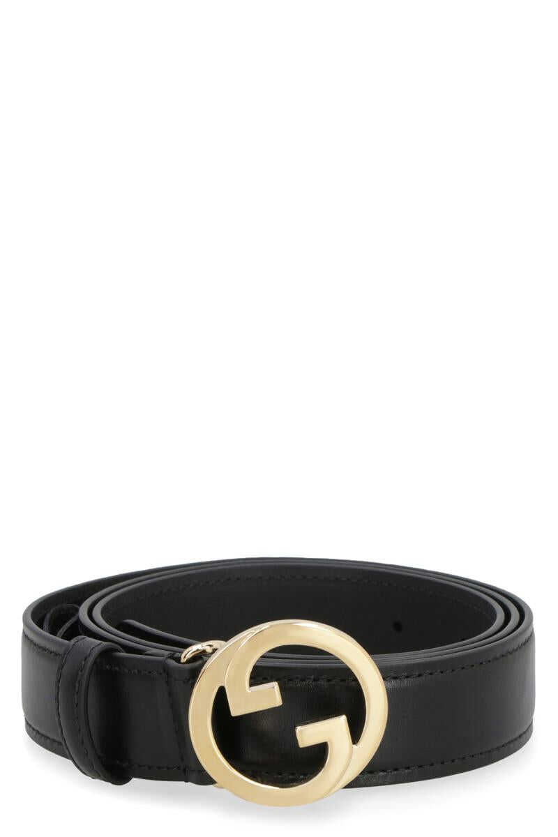 Gucci GUCCI GUCCI BLONDIE LEATHER BELT BLACK