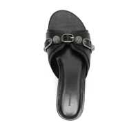 Sandale Balenciaga Dama - Sandale Balenciaga Balenciaga Cagole Leather Slides Black Femei (BM 10890625) - B-mall.ro