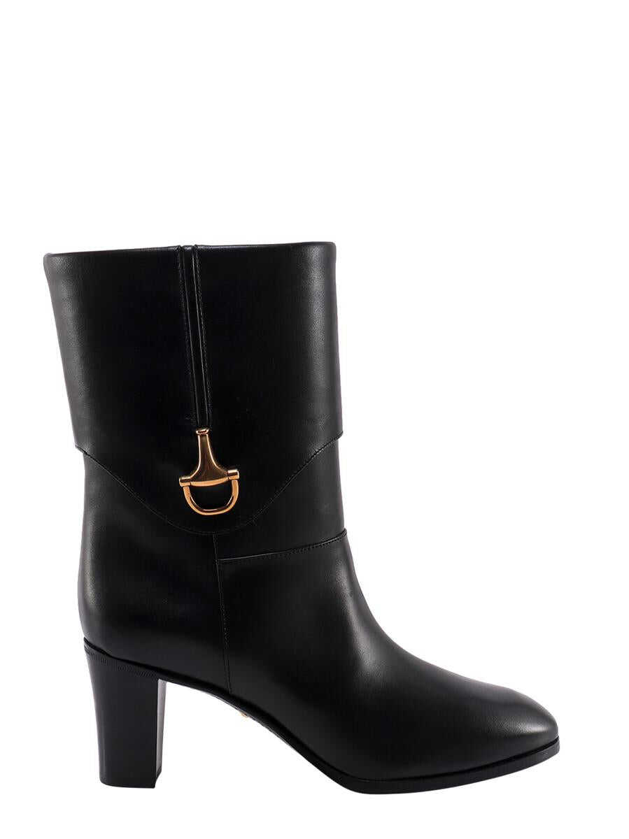 Gucci GUCCI LEATHER ANKLE BOOTS BLACK