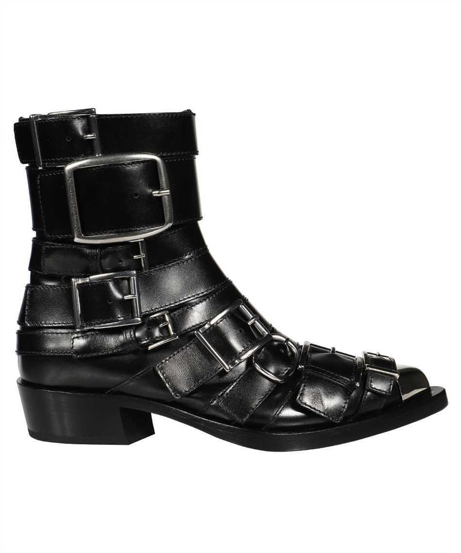 Alexander McQueen ALEXANDER MCQUEEN LEATHER ANKLE BOOTS black