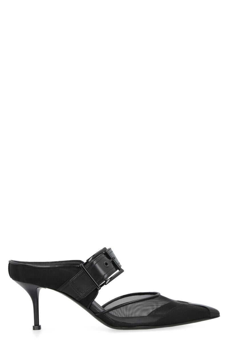 Alexander McQueen ALEXANDER MCQUEEN PUNK LEATHER SANDALS BLACK