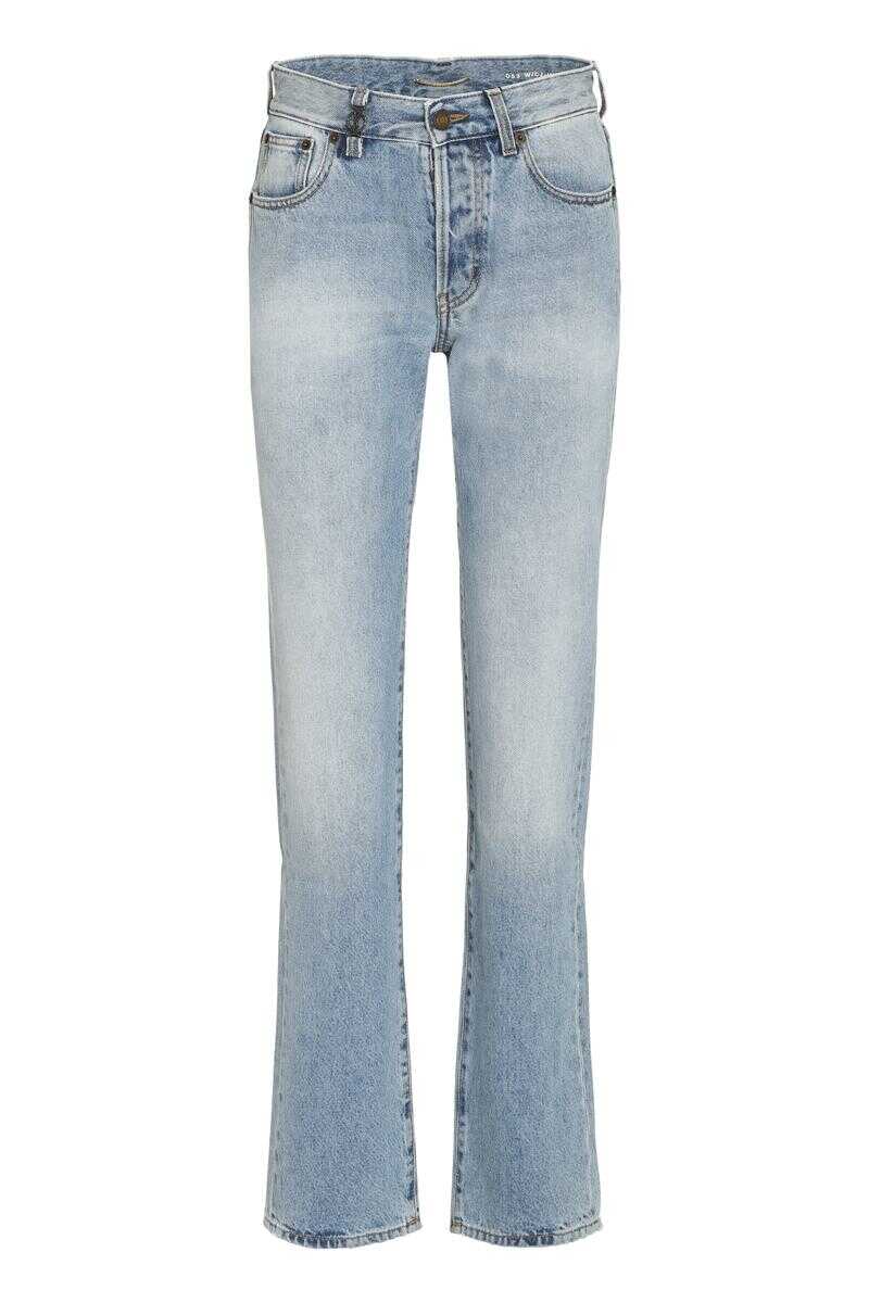 Saint Laurent SAINT LAURENT CASSANDRE 5-POCKET STRAIGHT-LEG JEANS DENIM