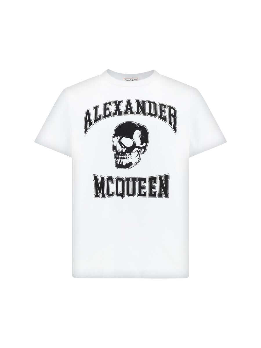 Alexander McQueen ALEXANDER MCQUEEN T-SHIRTS WHITE/BLACK