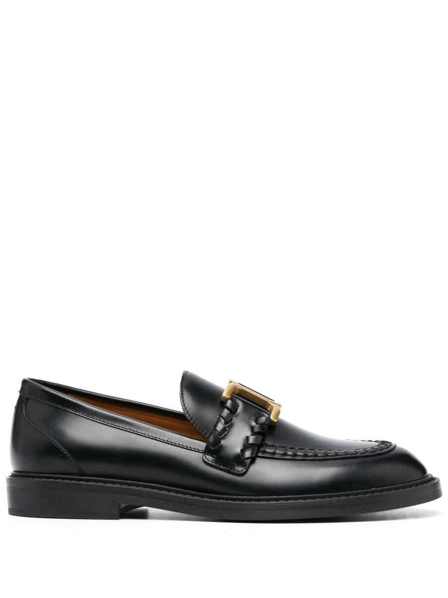 Chloe CHLOÉ Marcie leather loafers Black