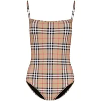 Costume de baie BURBERRY VINTAGE CHECK MOTIF ONE-PIECE SWIMSUIT Femei