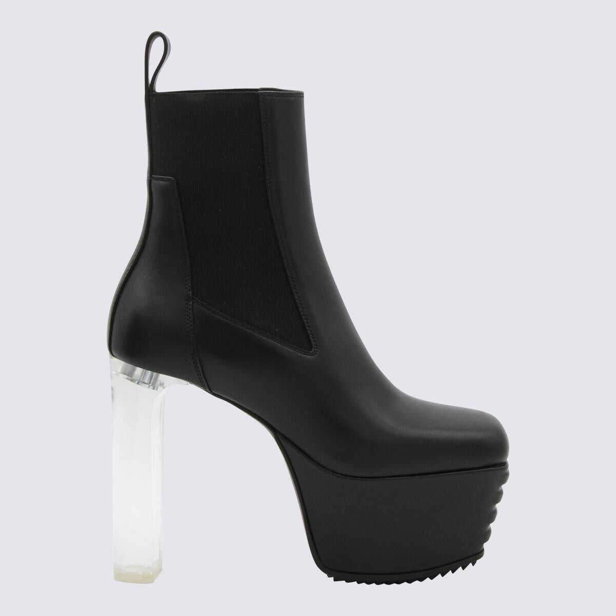 Rick Owens RICK OWENS BLACK LEATHER BOOTS BLACK