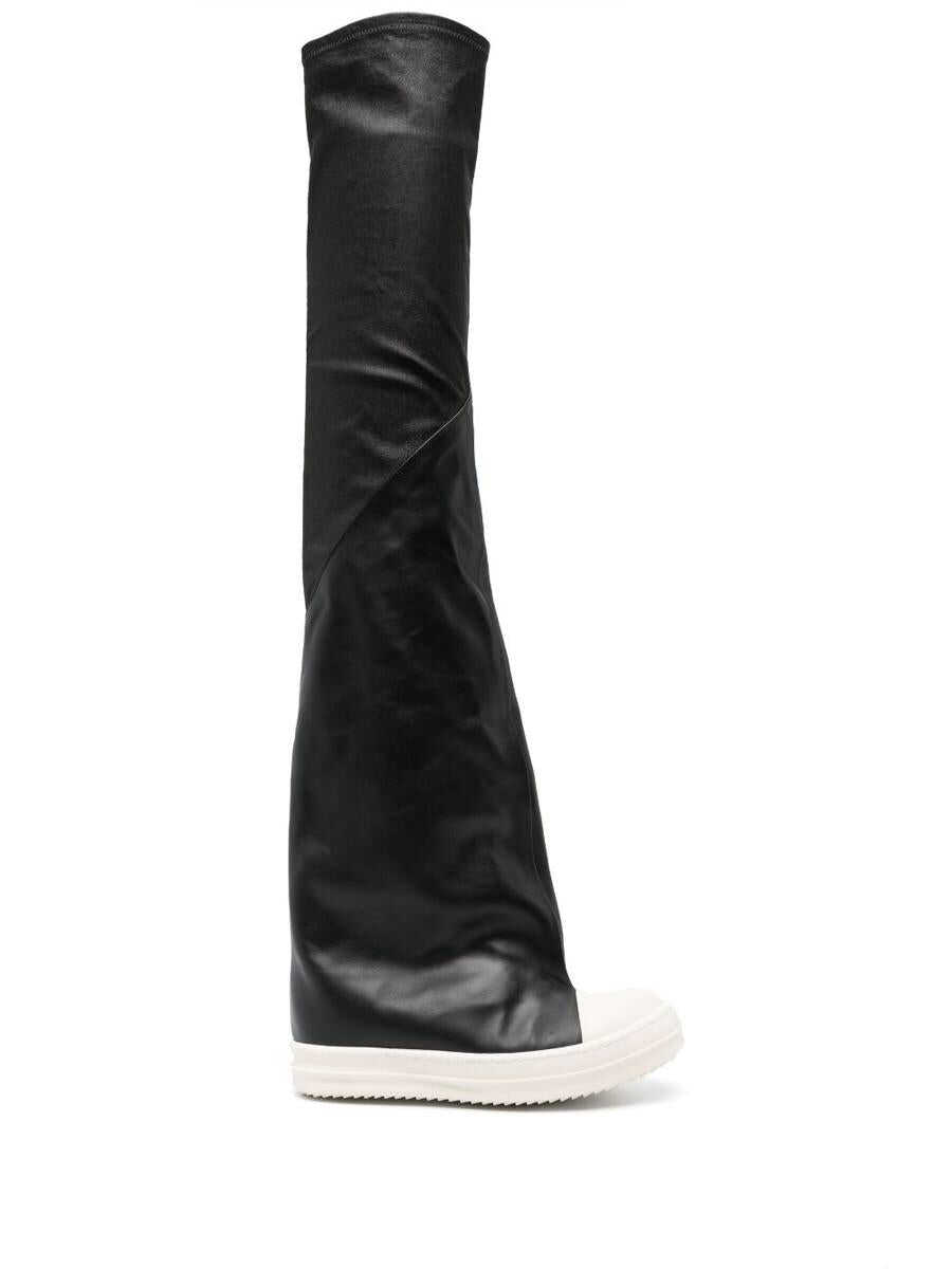 Rick Owens RICK OWENS Thigh-high leather sneaker boots Black