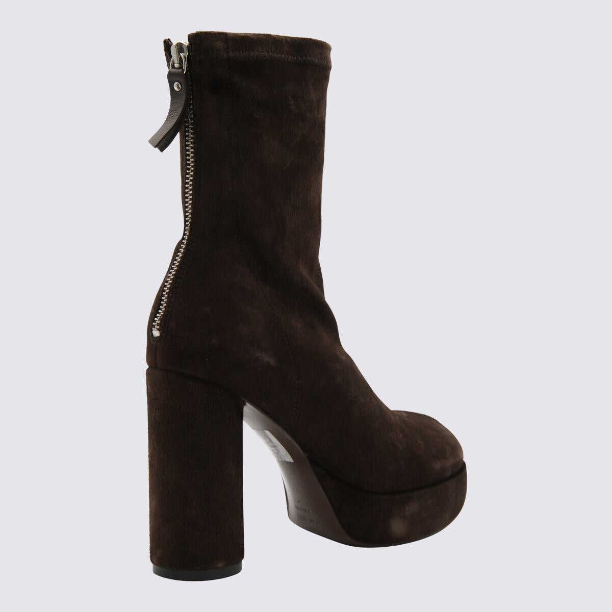 VIC MATIE VIC MATIE BROWN SUEDE ANKLE BOOTS Brown