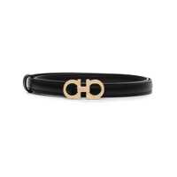 Curele Salvatore Ferragamo Black Leather Belt Femei