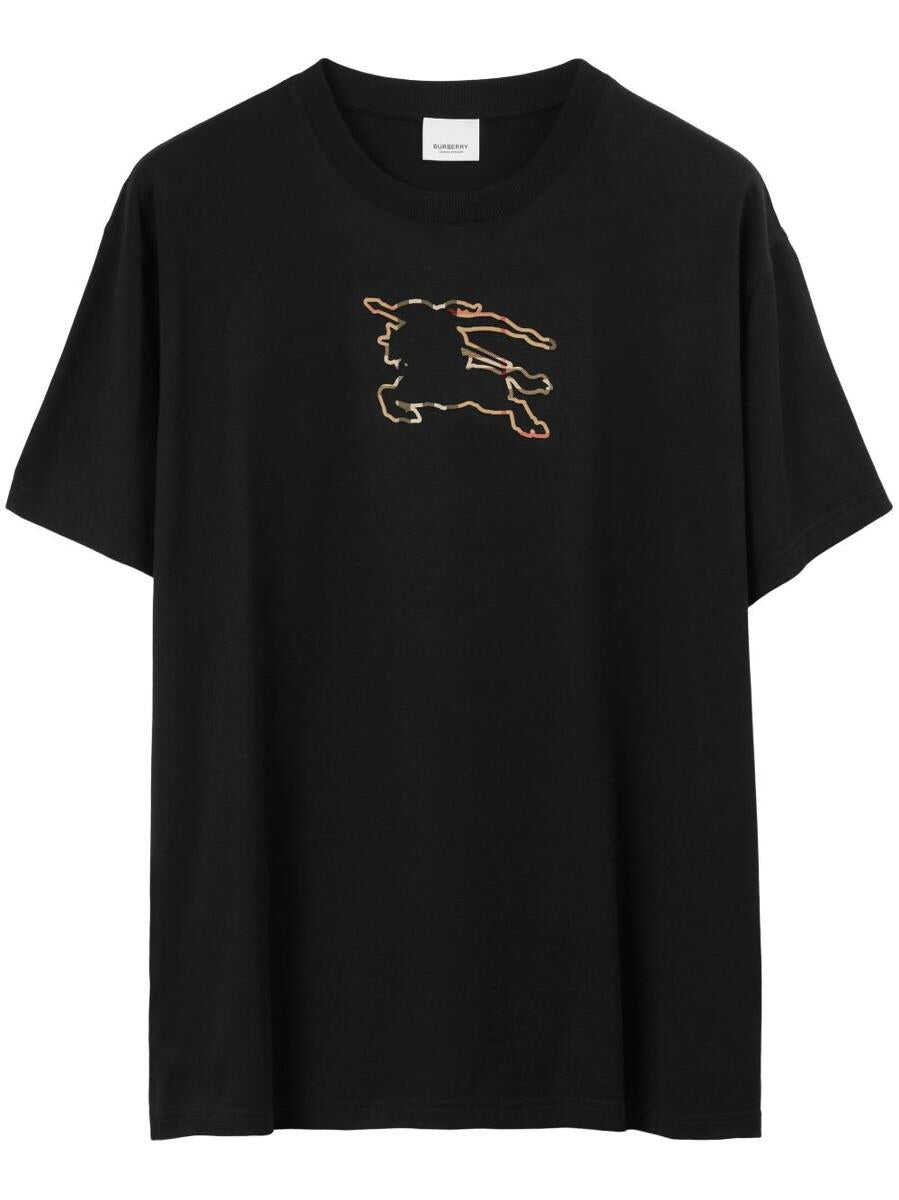 Burberry Burberry Equestrian Knight-print T-shirt BLACK