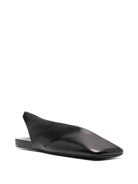 Balerini Jil Sander Jil Sander Black Leather Flats Black Femei (BM 10910137) 2