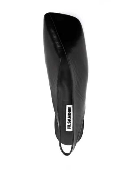 Balerini Jil Sander Jil Sander Black Leather Flats Black Femei (BM 10910137) 4