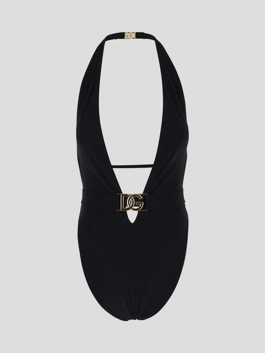 Poze Dolce & Gabbana DOLCE & GABBANA DG one-piece swimsuit Black b-mall.ro 