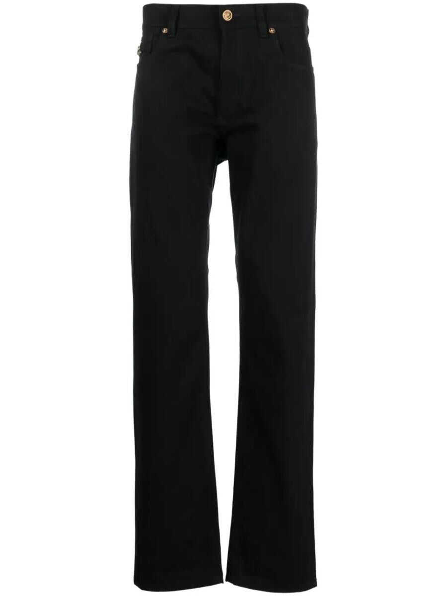 Versace VERSACE MID-RISE STRAIGHT JEANS BLACK