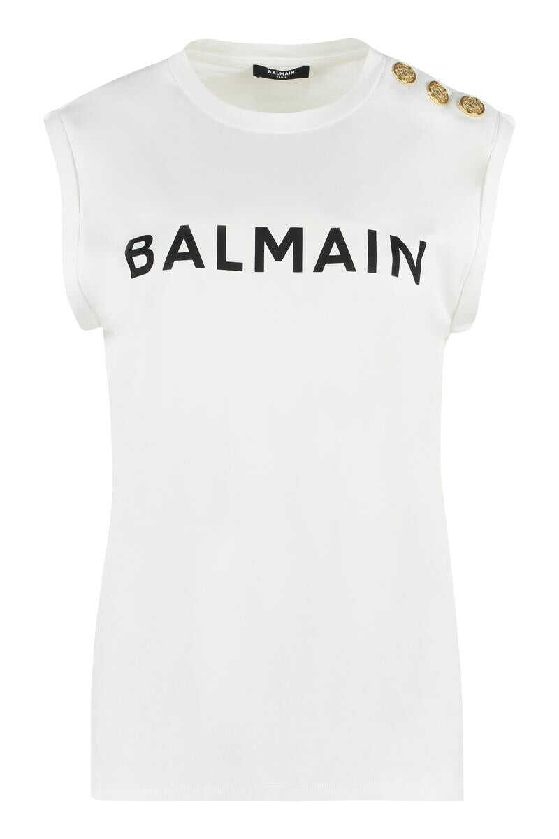 Balmain BALMAIN COTTON TANK TOP White