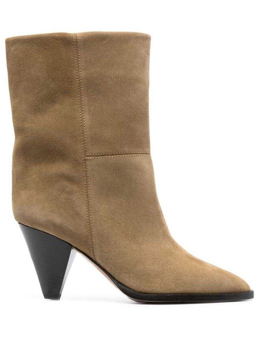 Isabel Marant Beige Suede Boots in Cow Leather Woman Beige