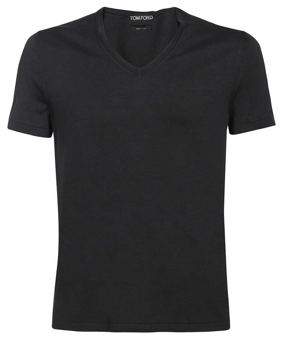 Tom Ford TOM FORD SILK-COTTON BLEND T-SHIRT BLACK