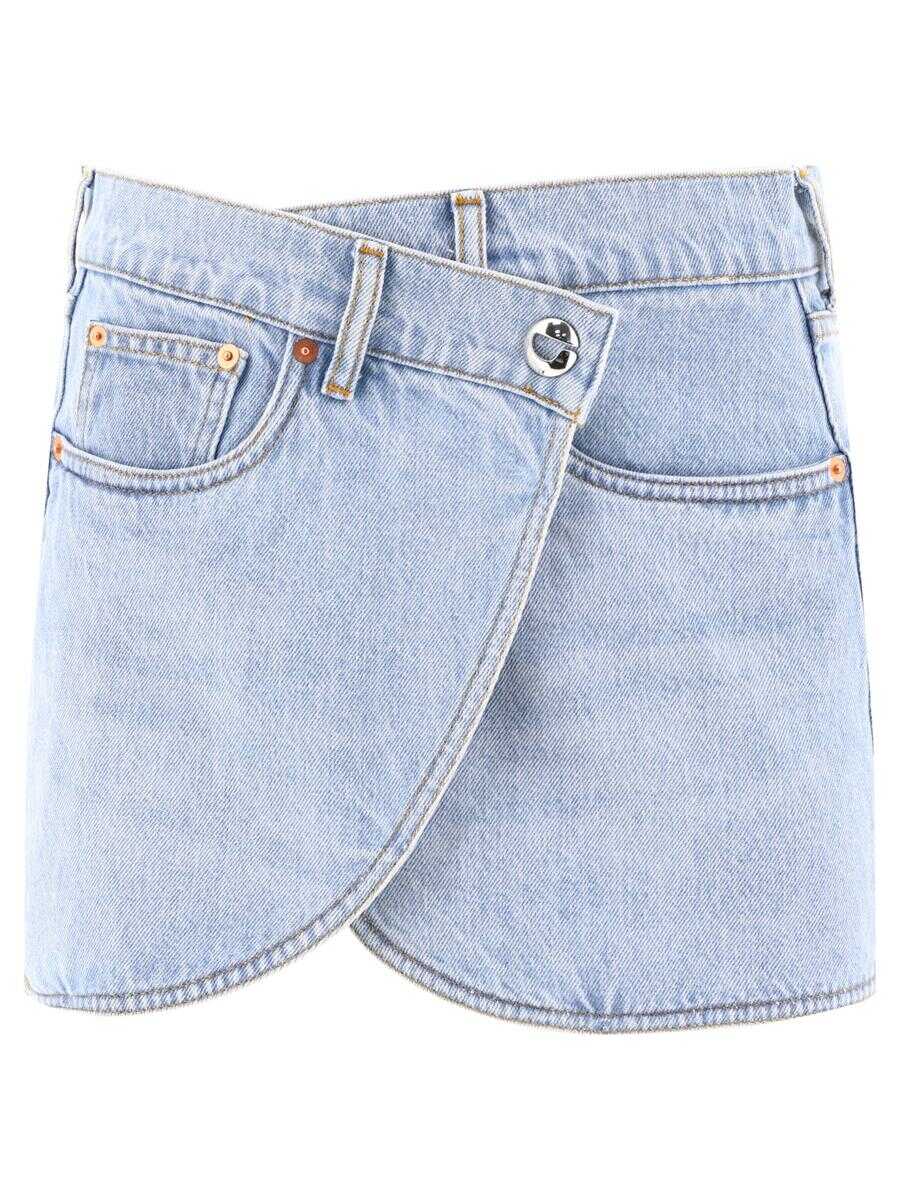 COPERNI Denim miniskirt BLUE