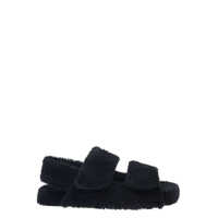 Sandale Black Sandals with Logo Plaque and Hook-and-Loop Fastening in Terrycloth Man Barbati