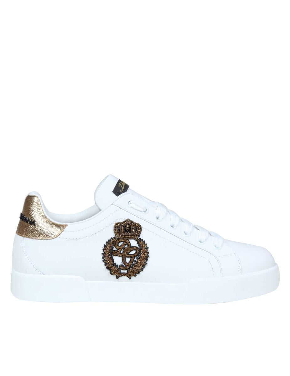 Dolce & Gabbana DOLCE & GABBANA SNEAKERS FROM THE PORTOFINO LINE White / Gold