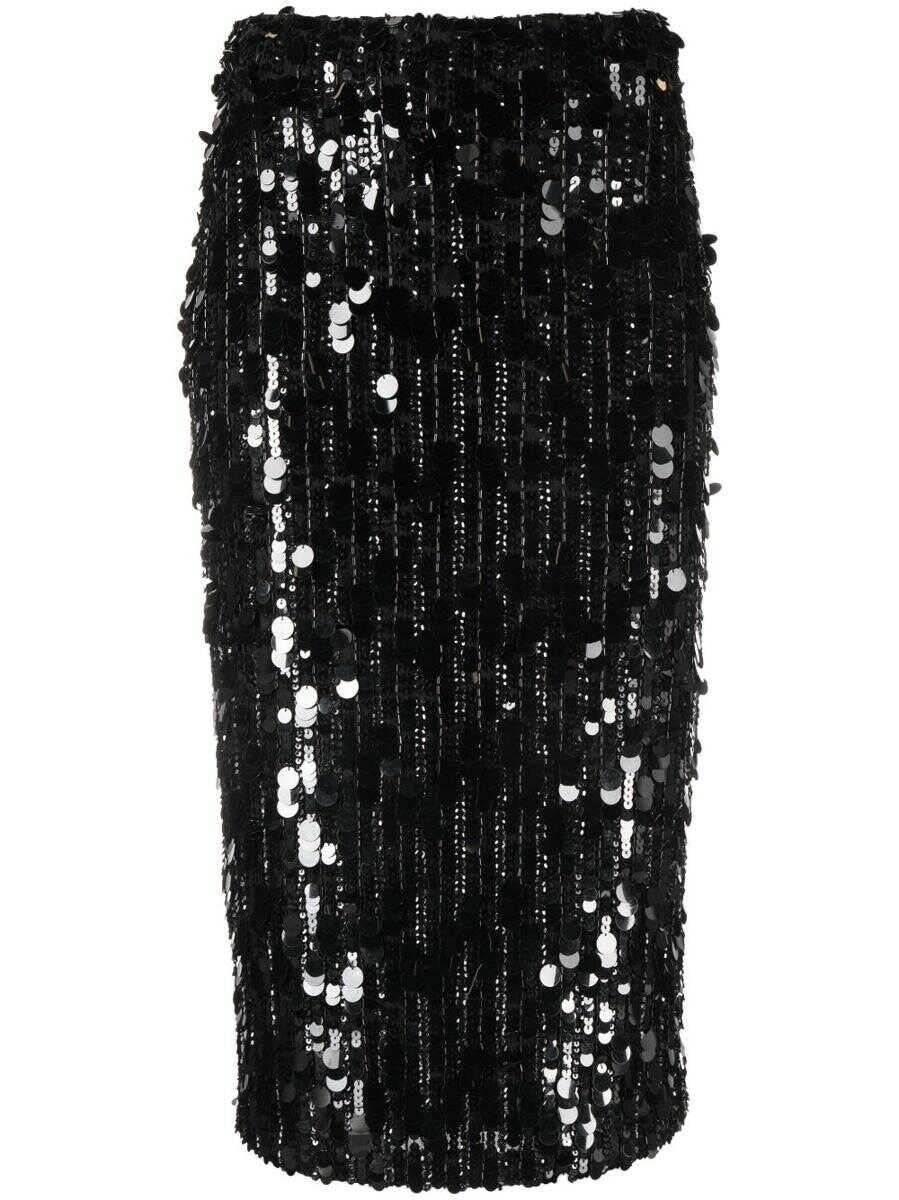 P.A.R.O.S.H. P.A.R.O.S.H. sequin-embellished pencil skirt BLACK