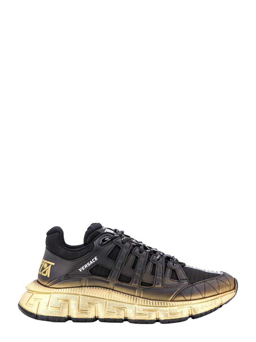 Versace VERSACE TRIGRECA LOW-TOP SNEAKERS BLACK