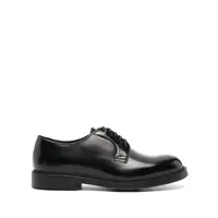 Pantofi eleganti Black Classic Derby Shoes With Polished Finish In Calf Man Barbati