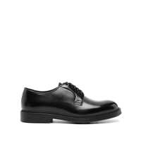 Pantofi eleganti Black Classic Derby Shoes With Polished Finish In Calf Man Barbati