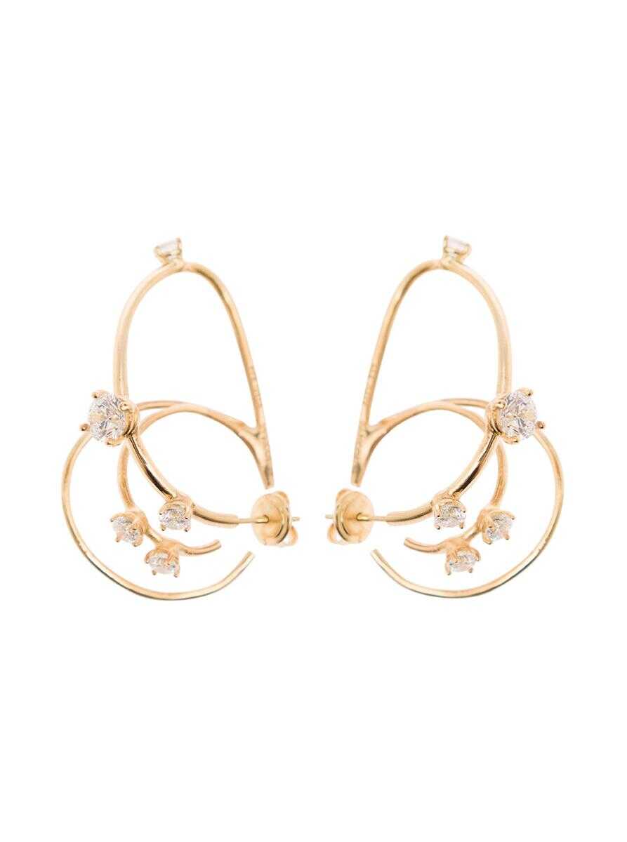 PANCONESI \'Constellation\' Gold-Colored Multi Hoops Earrings in Sterling Silver Woman GREY